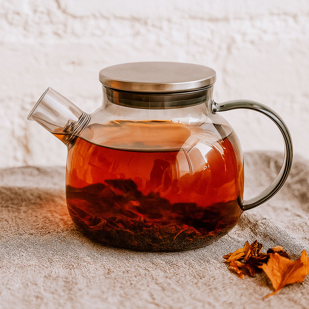 SATOSHI Графит Чайник заварочный 1000мл, стекло, нерж.сталь - #9