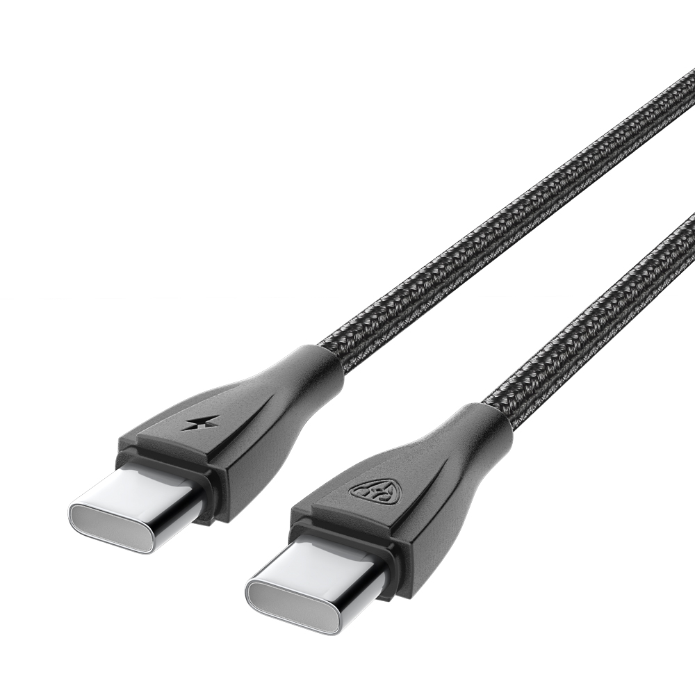 Кабель для зарядки Type C-Type C BY Nylon Pro, 60Вт, 2 м, 5A, нейлон, черный - #4