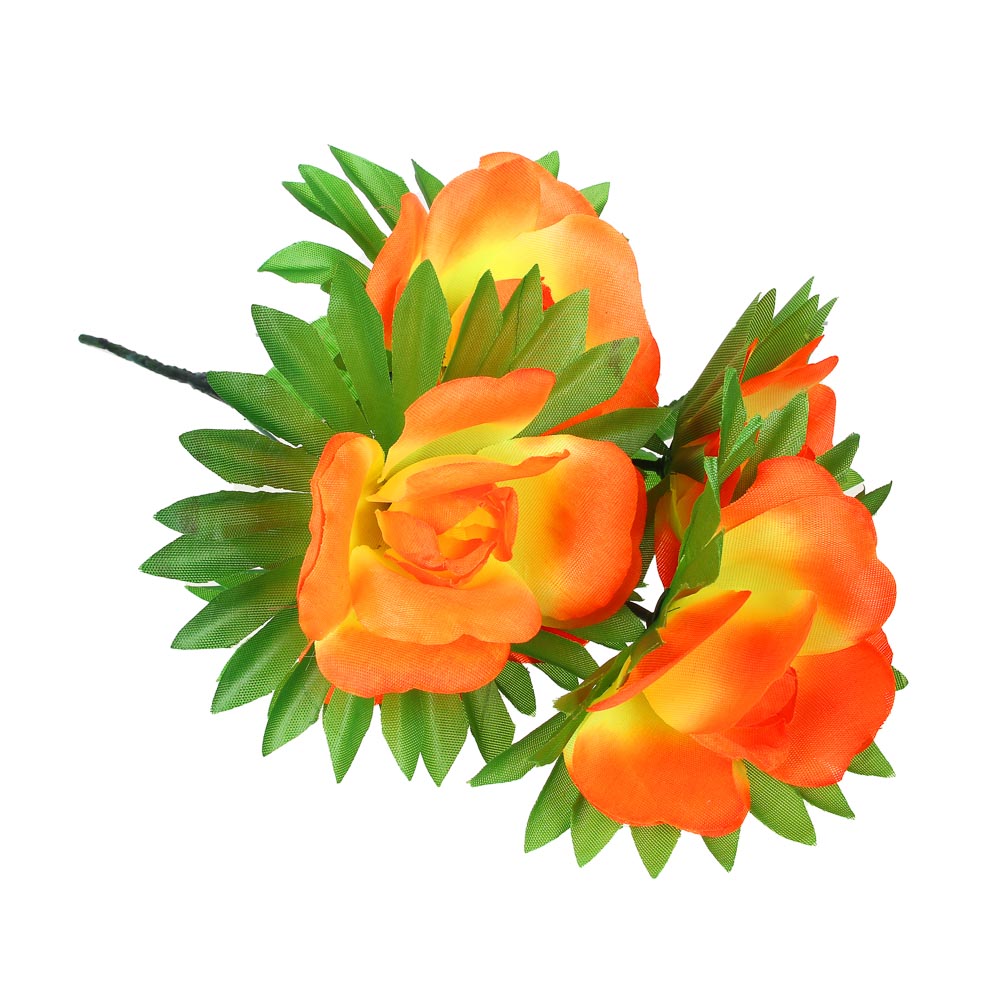 Цветок искусственный букет роз, 35 см, пластик, 6 цветов - #2