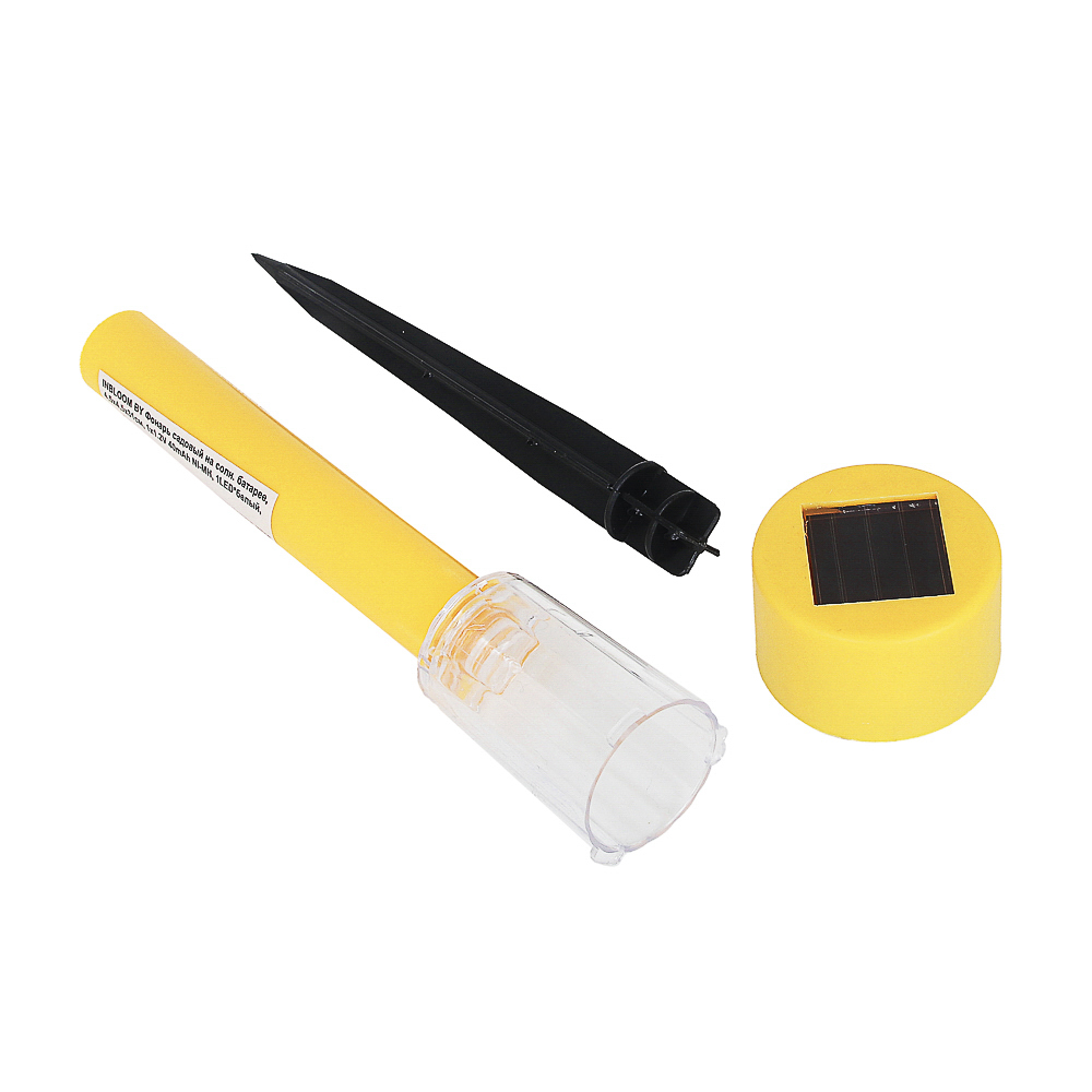 INBLOOM Фонарь садовый на солн. батарее, 4.5x4.5x31см, 1x1.2V 40mAh NI-MH, 1LED*белый, пластик - #4