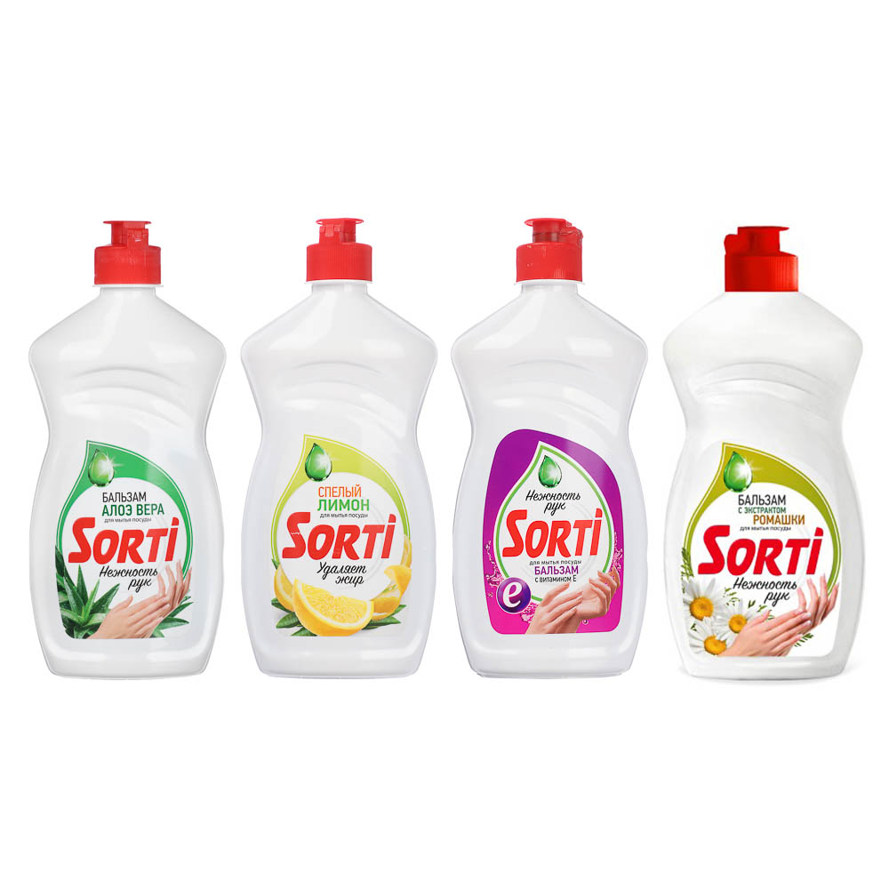 Средство для мытья посуды SORTi, 5 видов, п/б, 450г - #1