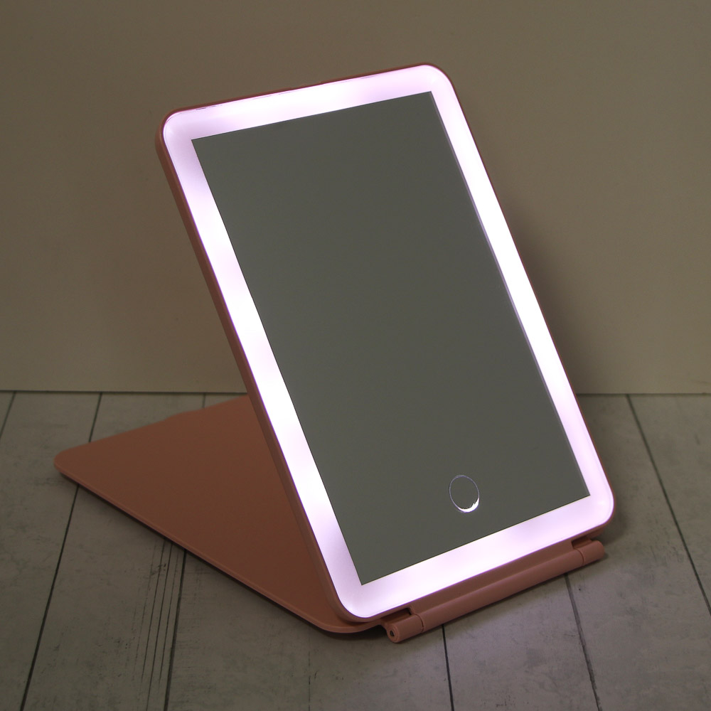 Зеркало с LED подсветкой настольное тм ЮНИLOOK Светозар, полипропилен, стекло, 19,8х13,5см, 2 цвета - #7