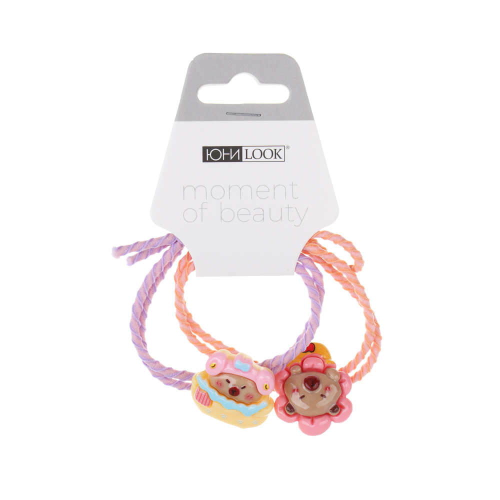 ЮНИLOOK Резинки для волос детские, 2шт, d5,5см, полиэстер, ПВХ, микс дизайнов, ACS25-1 - #6