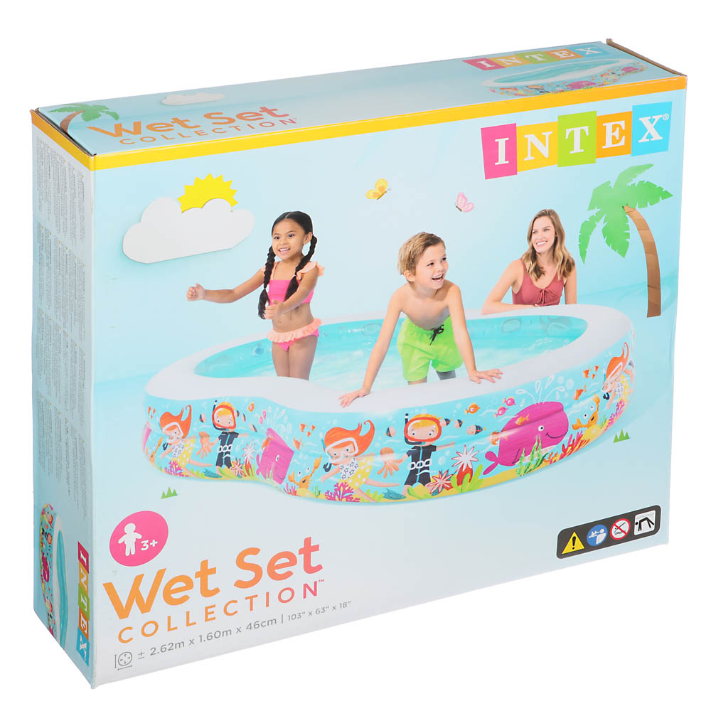 Надувной бассейн для детей INTEX 56490 Лагуна 262x160x46 см от 3 лет - #3