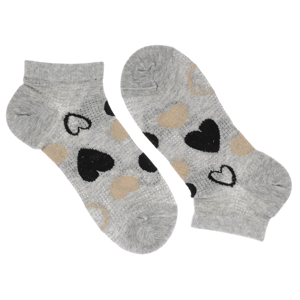 Носки женские короткие с рисунком, тм Turkan, р. 36-41, 90%хлопок,8% п/а, 2%лайкра,разноцветные,6460 - #3