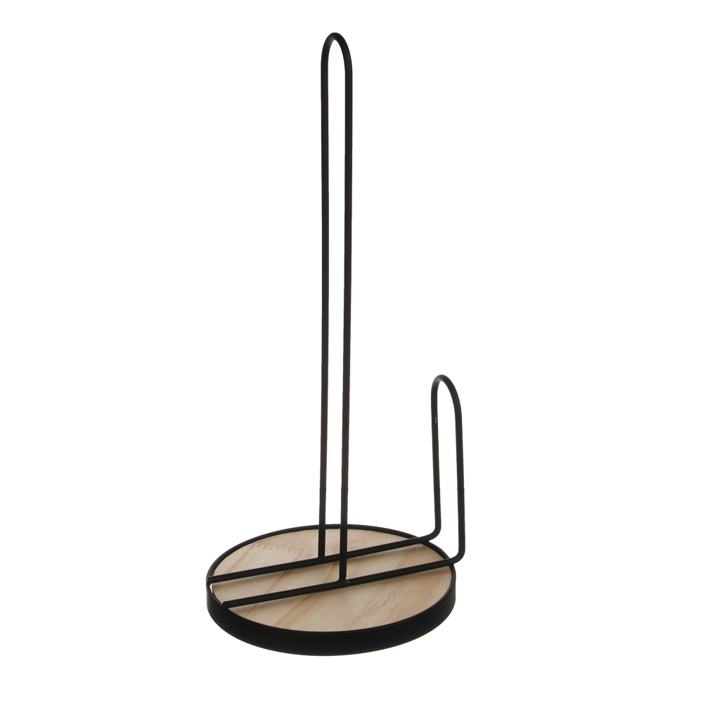 Держатель для бумажных полотенец тм VETTA, d15, высота 32 см, металл, дерево - #2