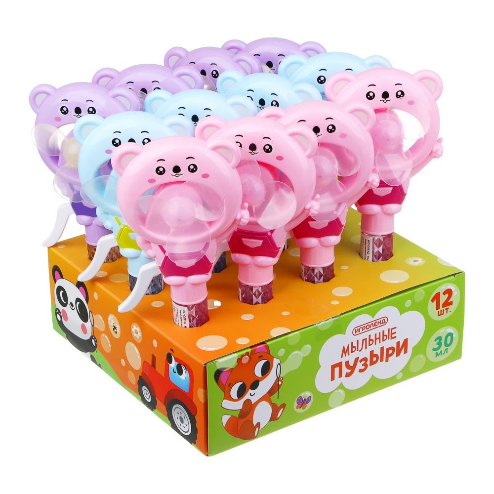Мыльные пузыри с вентилятором в виде животных, ИГРОЛЕНД, PP,PET, мыл. раствор 30мл - #3