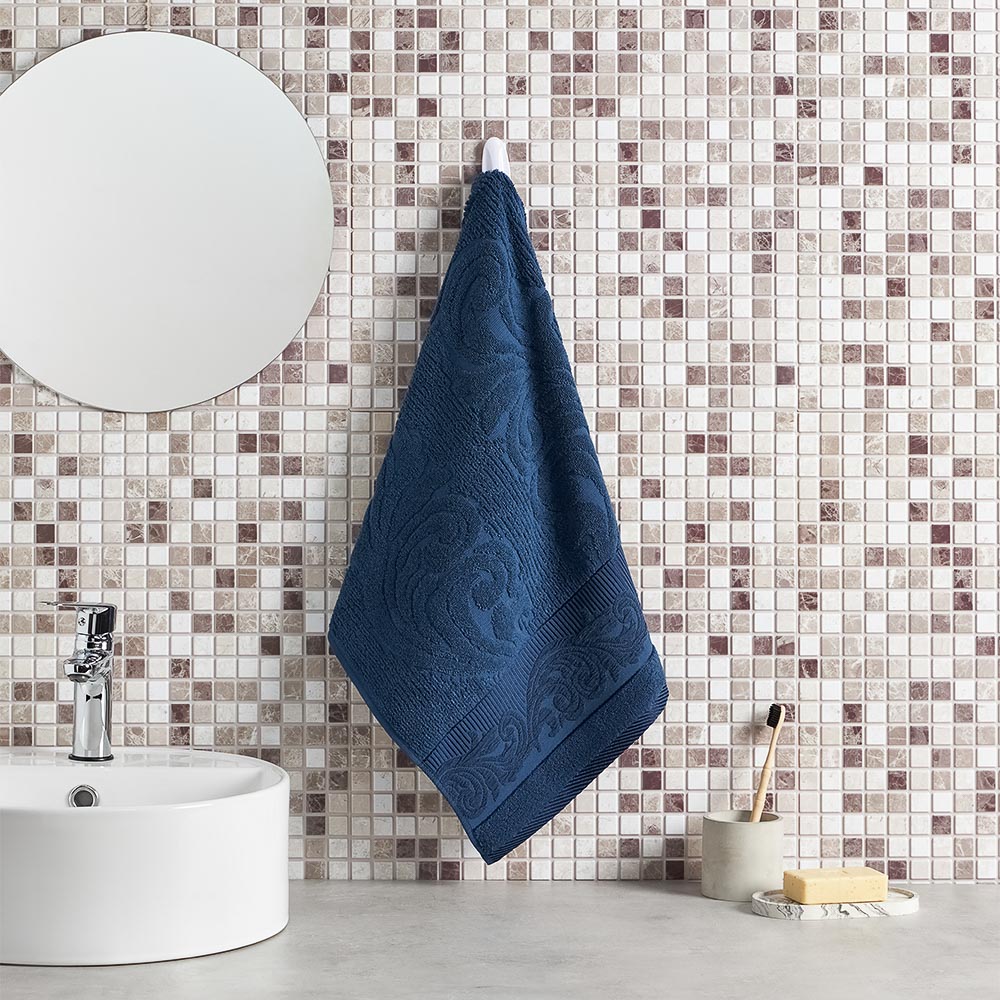 PROVANCE Нэви Полотенце махровое, 100% хлопок, 50х90см, 420гр/м, синий - #8