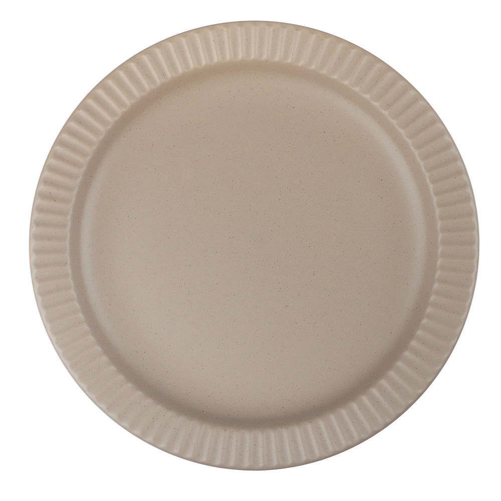 Тарелка закусочная Лусия тм MILLIMI, 21,3см, фарфор, кофейный - #1