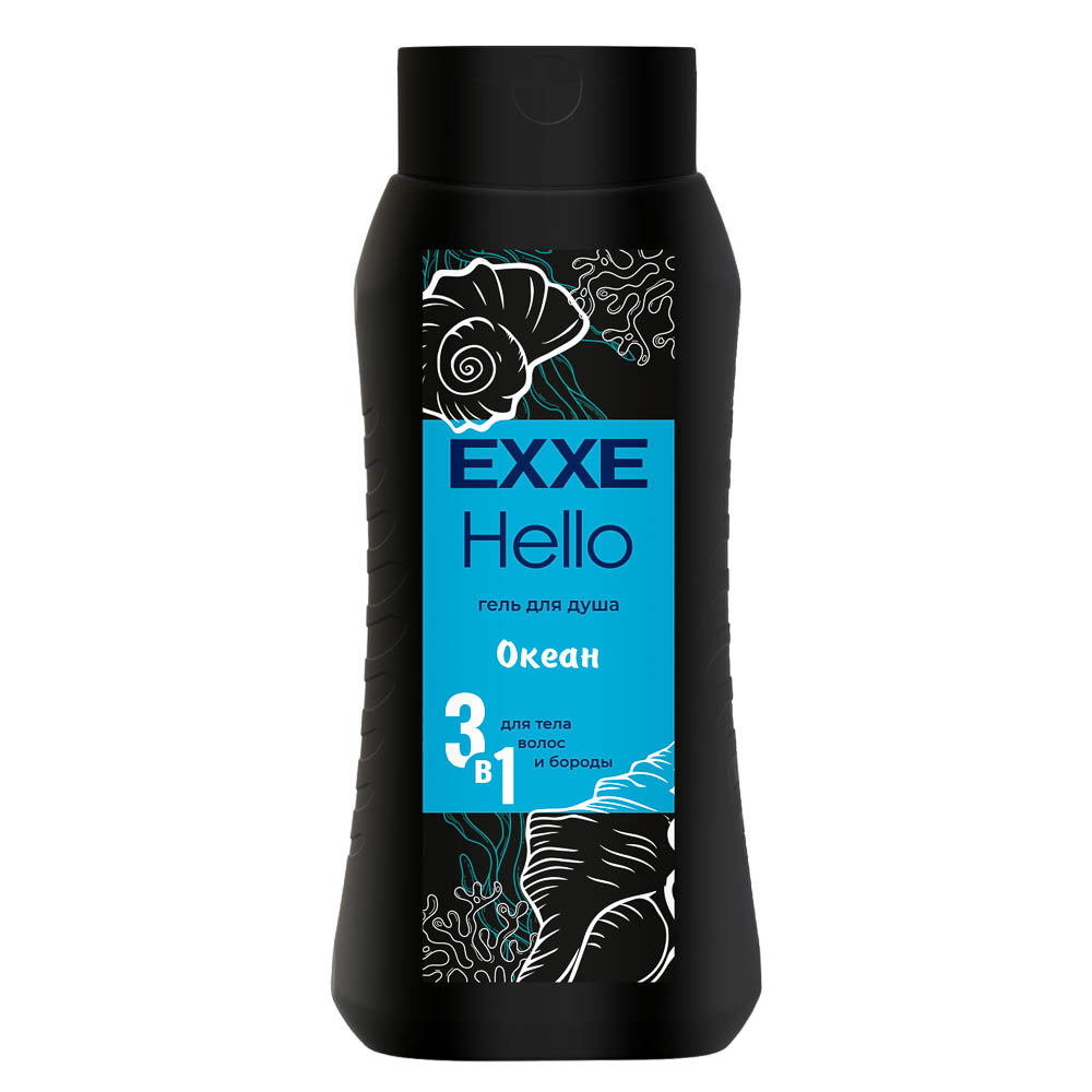 Гель для душа мужской EXXE Hello 3в1 Океан, 400мл - #1