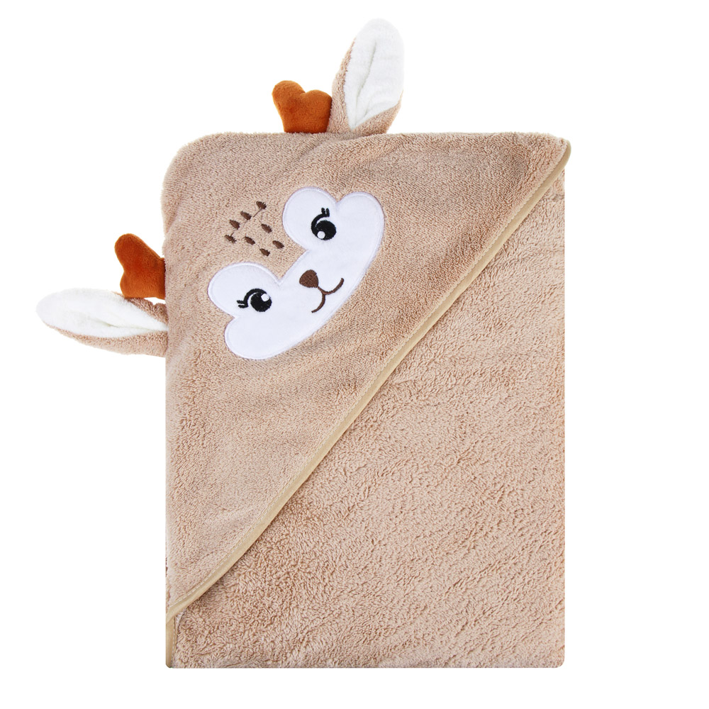 PROVANCE Полотенце-пончо махровое с капюшоном 80%ПЭ, 20% полиамид, 105х105см, 280гр/м, 3 дизайна - #1