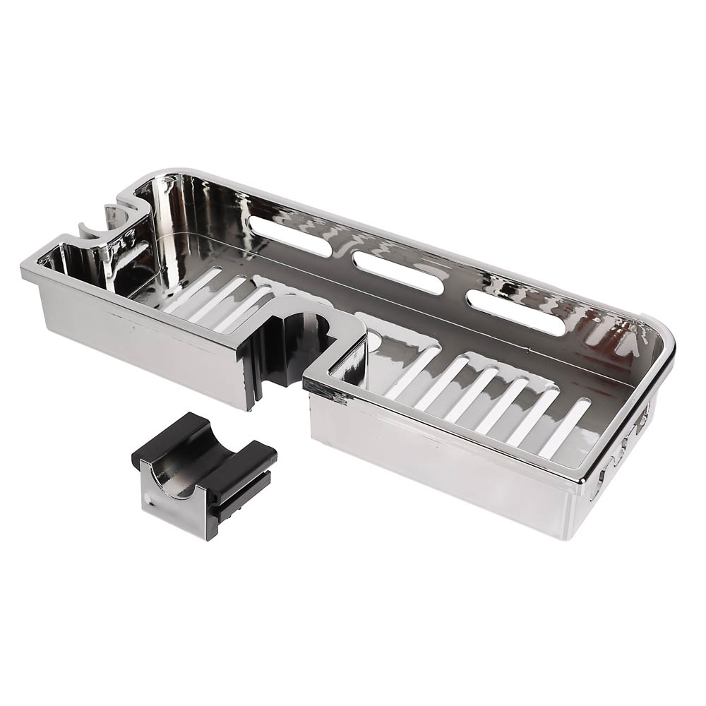 Полочка на душевую штангу, стойку, хром - #5