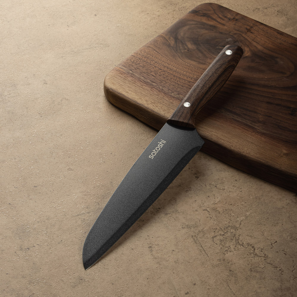 SATOSHI Меллер Нож кухонный шеф 20см, нерж.сталь с антиналипающим покрытием - #6