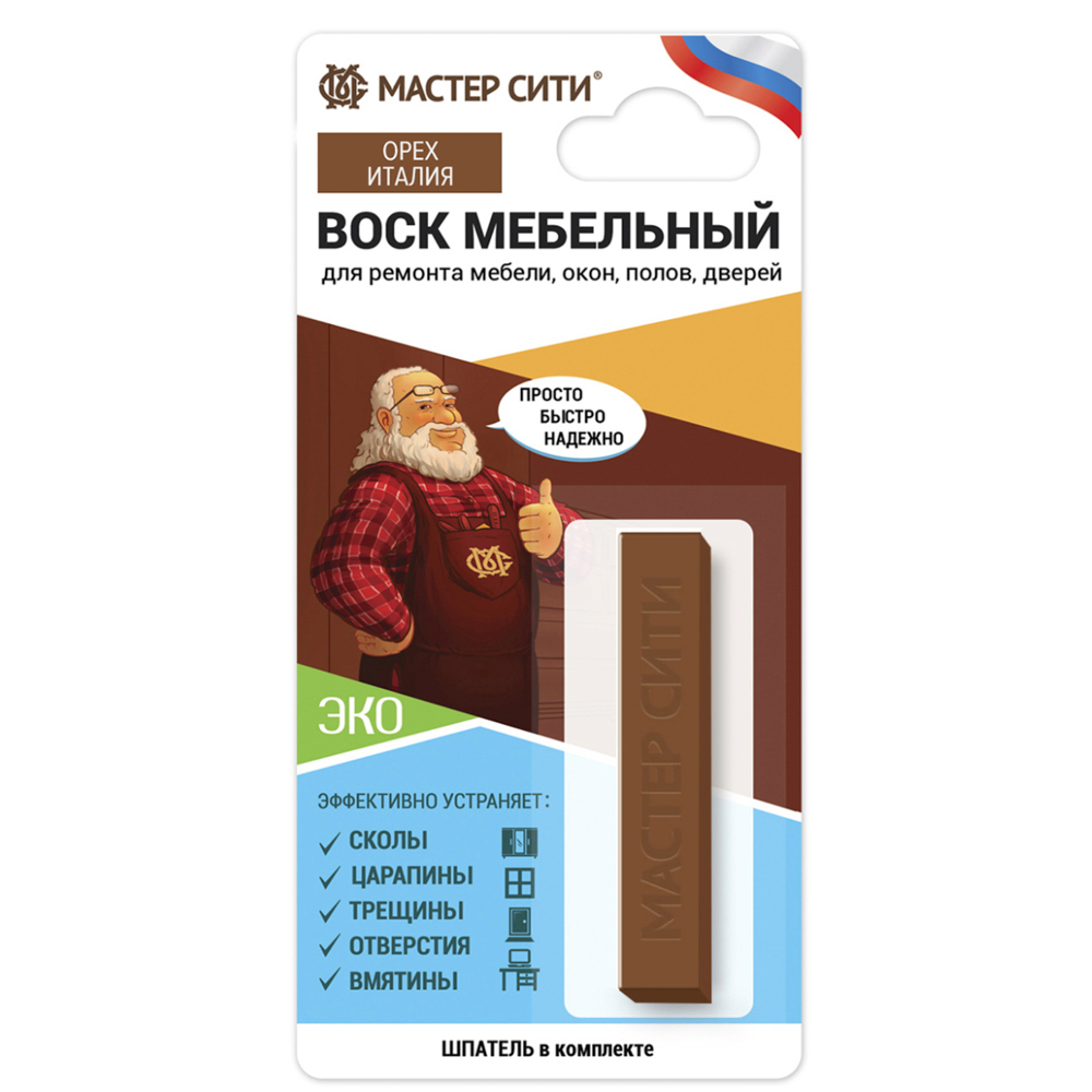 Воск мебельный мягкий, Орех Италия, 612 - #1