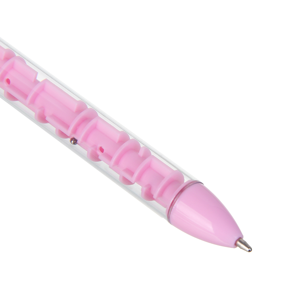 Ручка шариковая автоматическая синяя "Лабиринт" с фигурками, 6 дизайнов - #3