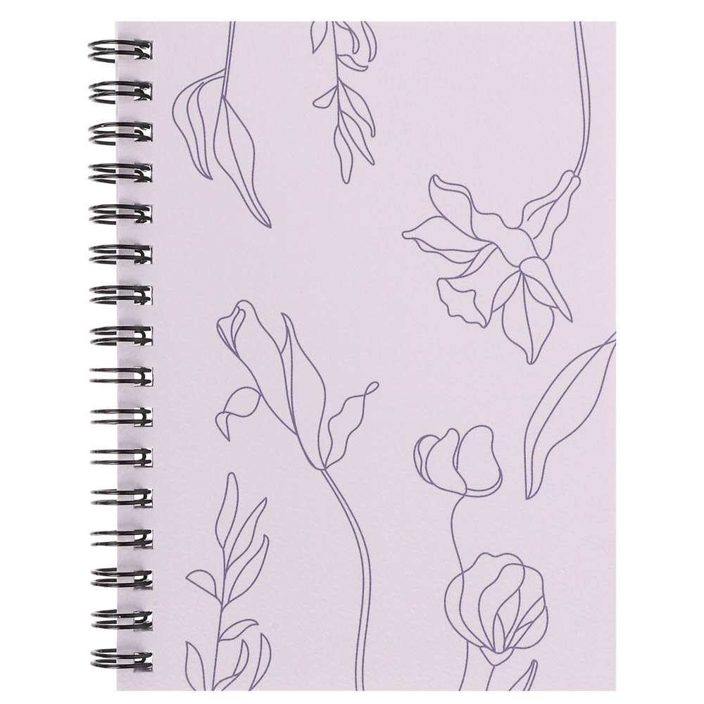 Блокнот "Botanica", 105х140 мм, 80л, клетка, мягкий переплет, спираль, в ассортим. - #8