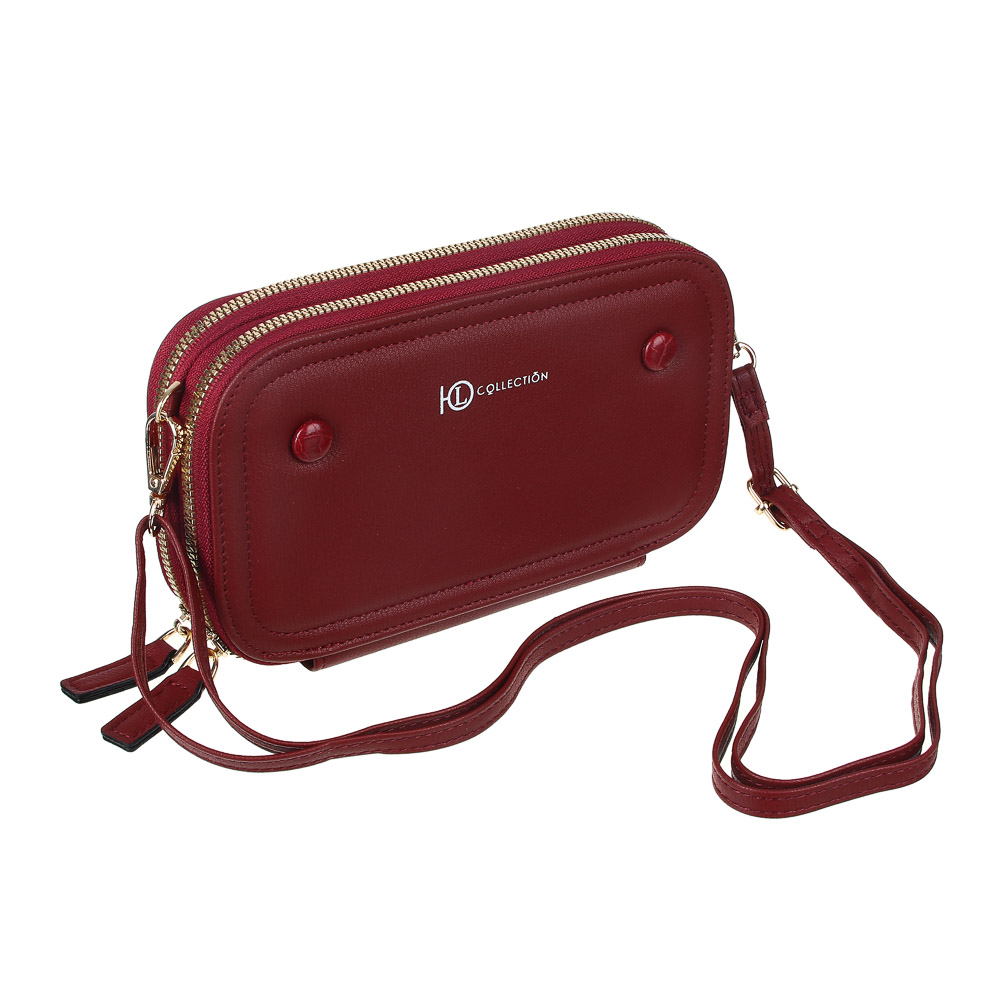 ЮL Кошелек-сумочка на длинном ремне, ПУ, 19,5х10,5см, 4 цвета, КК21-16 - #3