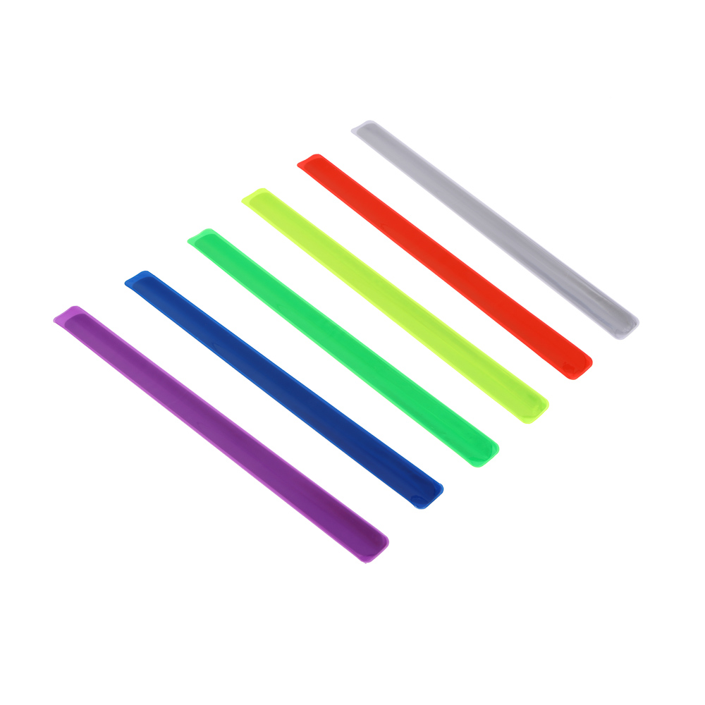 Браслет светоотражающий, тм BY SPORT, 40х3см, ПВХ, микс цветов - #1