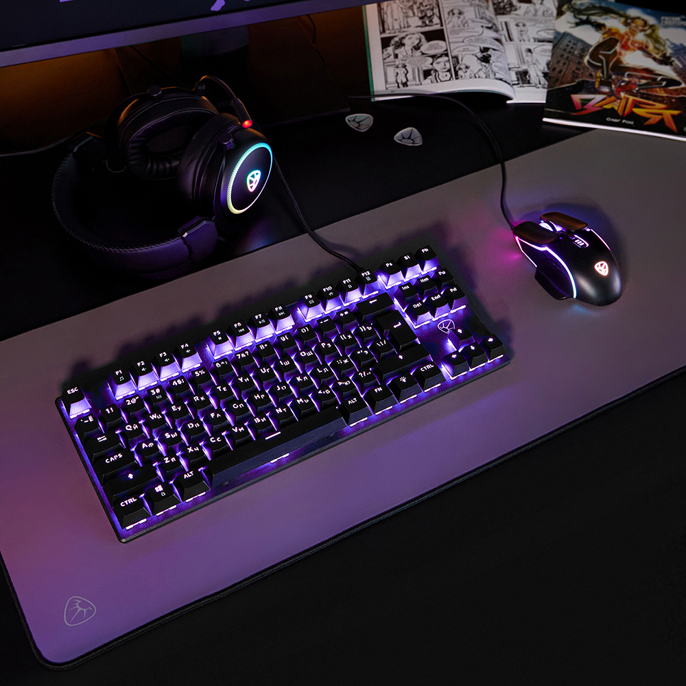 Игровая клавиатура проводная Buckler BY TKL механическая, 87 кл., Outemu "Brown", RGB, 2м - #13