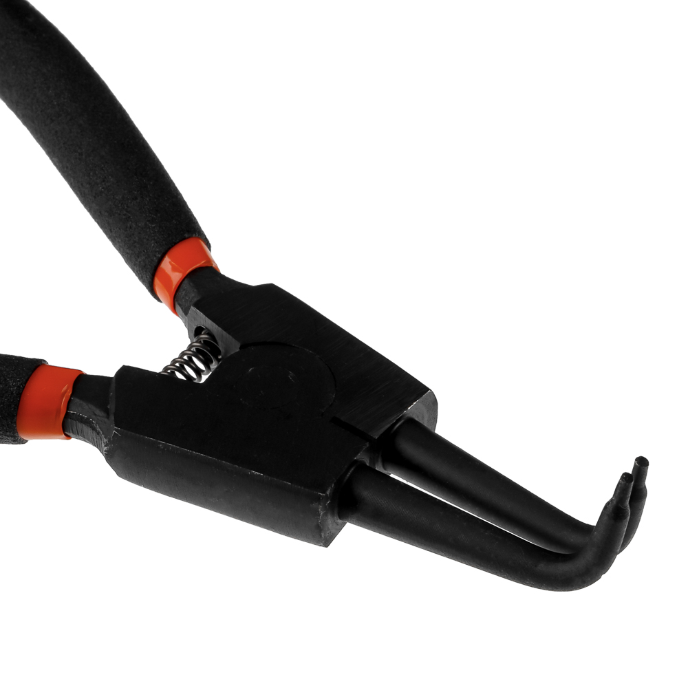 ЕРМАК Съемник внешних стопорных колец на разжим, изогнутые губки, 175 мм, сталь 45 - #4