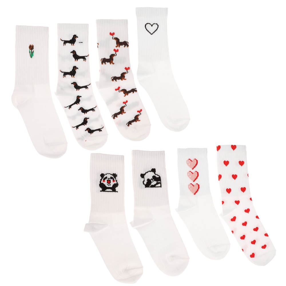 Носки с рисунками, GALANTE, р. 23-25, 80% хлопок, 17% полиамид, 3% эластан, цвета в ас-те - #4