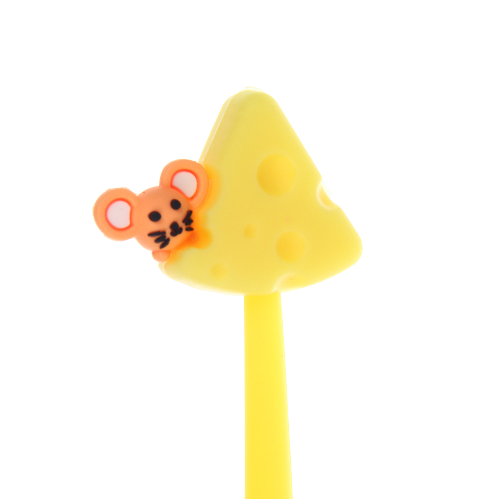 Ручка гелевая синяя 0,5мм, "Сырные палочки", силиконовый корпус, 2 вида, шоу-бокс - #8