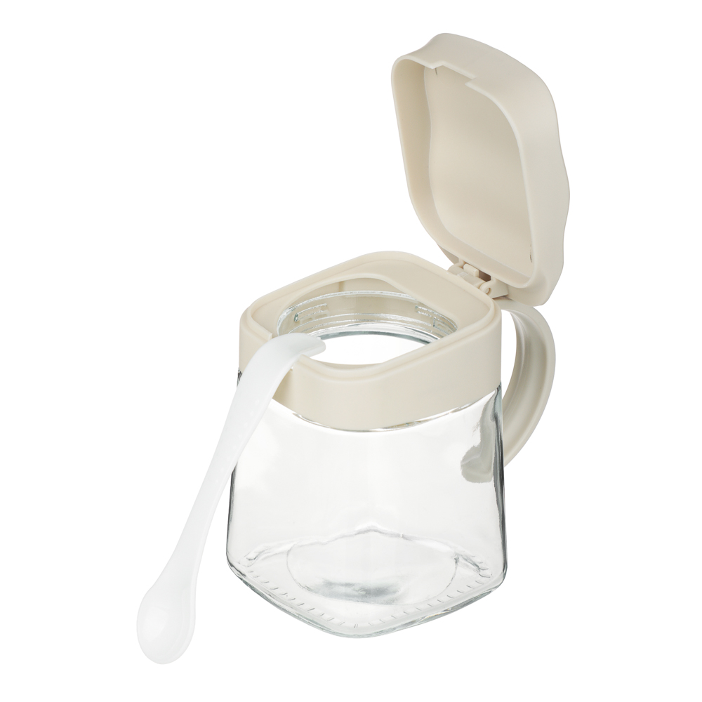 VETTA Банка для специй, 350 мл, стекло, пластик, белый - #4