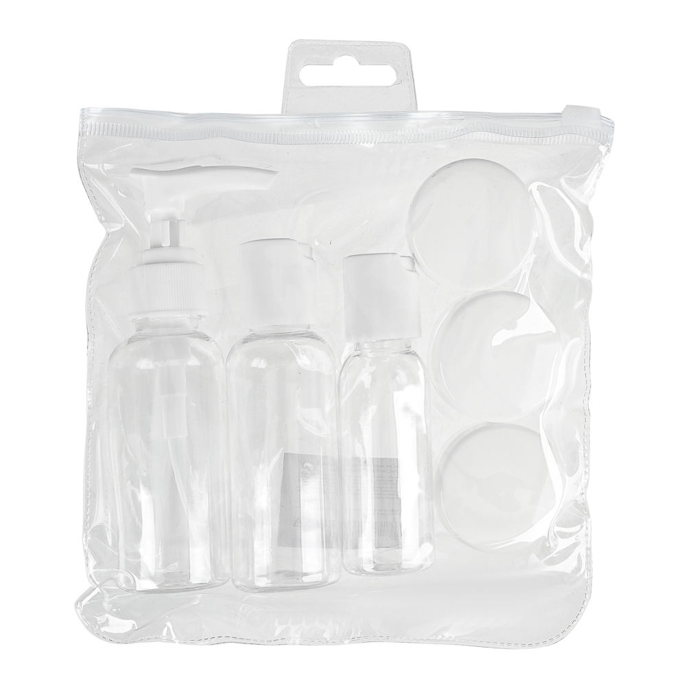 Набор для косметики дорожный 6 предметов (2 шт–50мл,1 шт–30мл, 3 шт–10гр) тм ЮНИLOOK, пластик, 2 цв. - #28