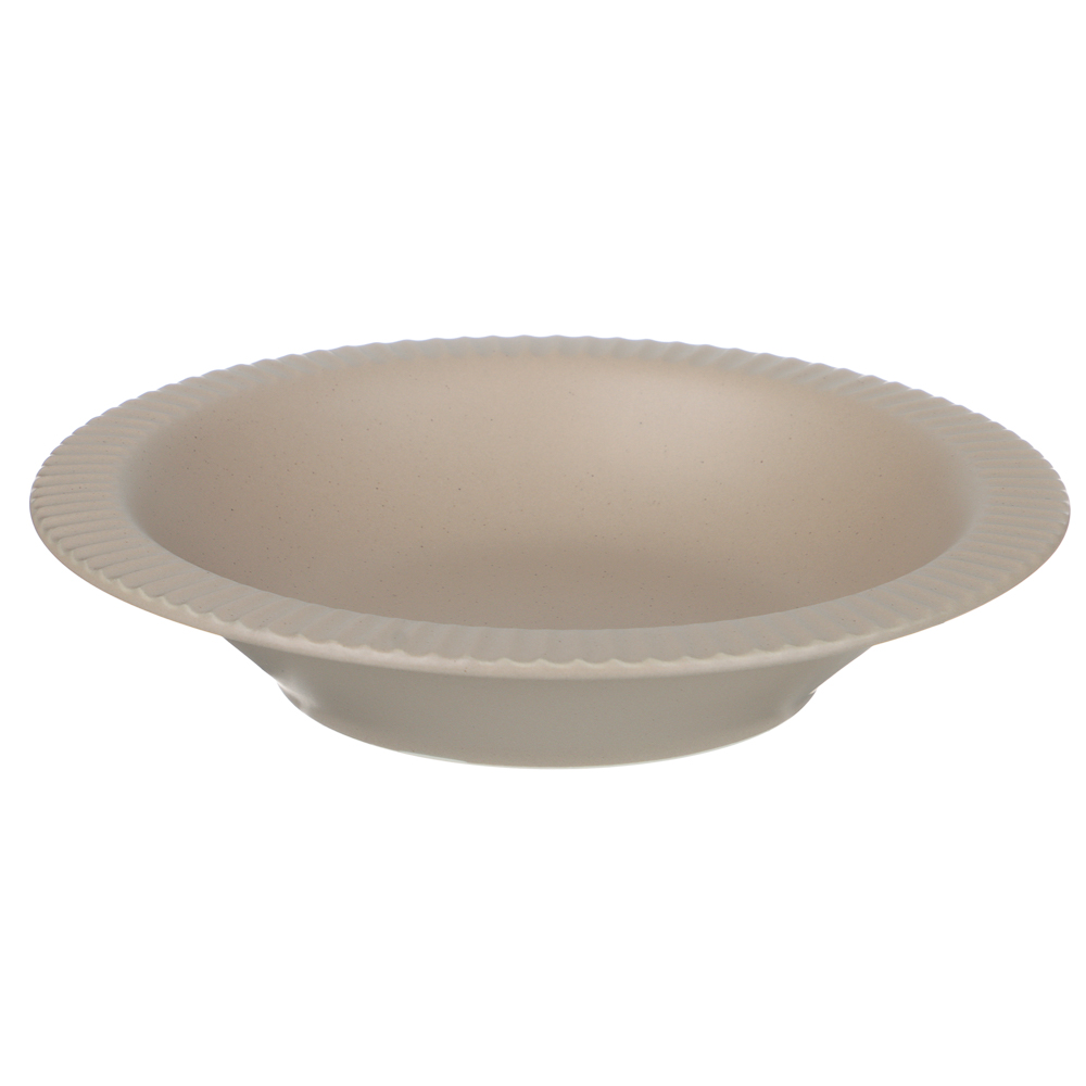 Тарелка суповая Лусия тм MILLIMI, 21,3см, фарфор, кофейный - #1