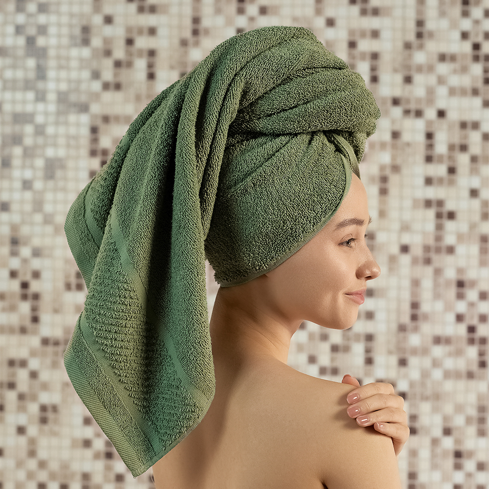 PROVANCE Виана Полотенце махровое, 100% хлопок, 70х130см, зеленый - #9