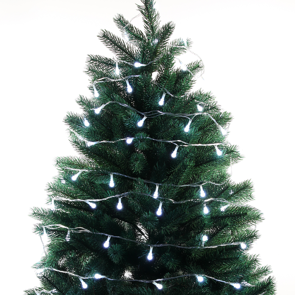 СНОУ БУМ Гирлянда эл. вьюн 10м, 100LED, белый, 8 режимов, ПВХ прозрачный, 220В - #8