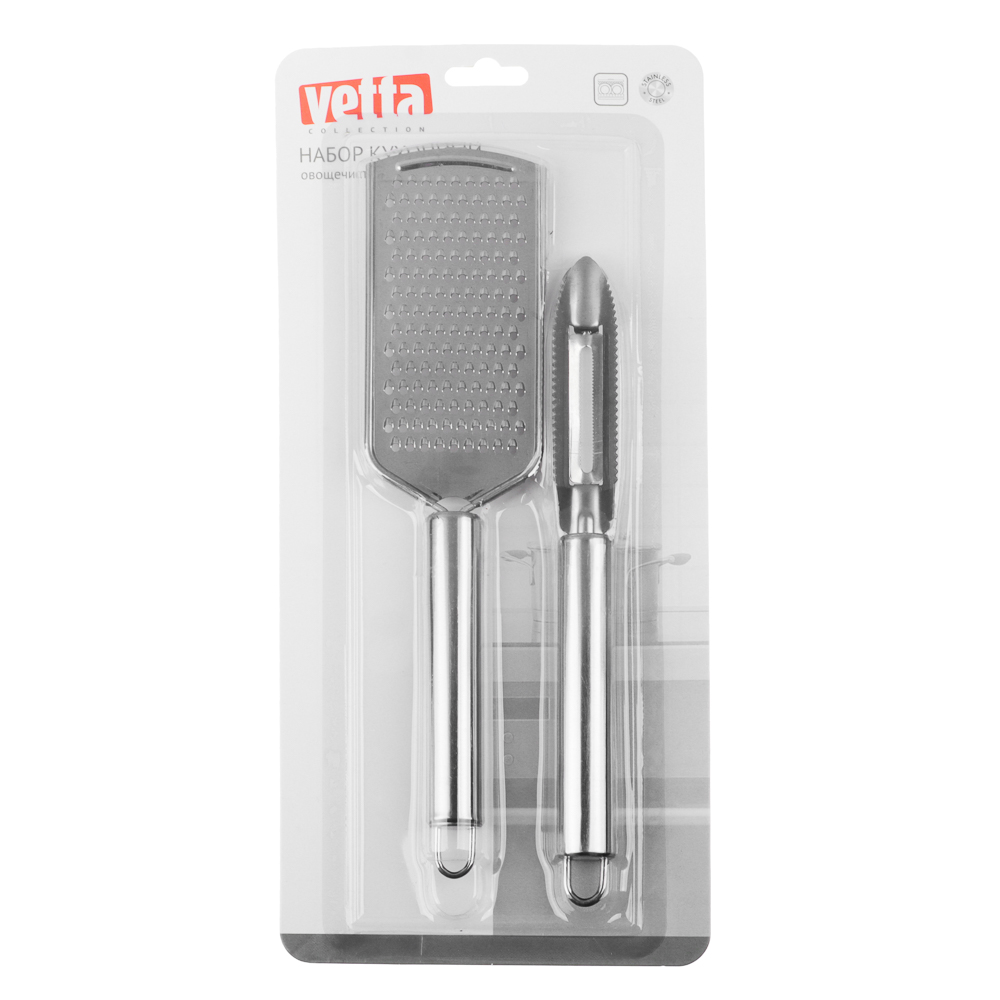 VETTA Набор кухонный, овощечистка+терка, нерж. сталь - #6
