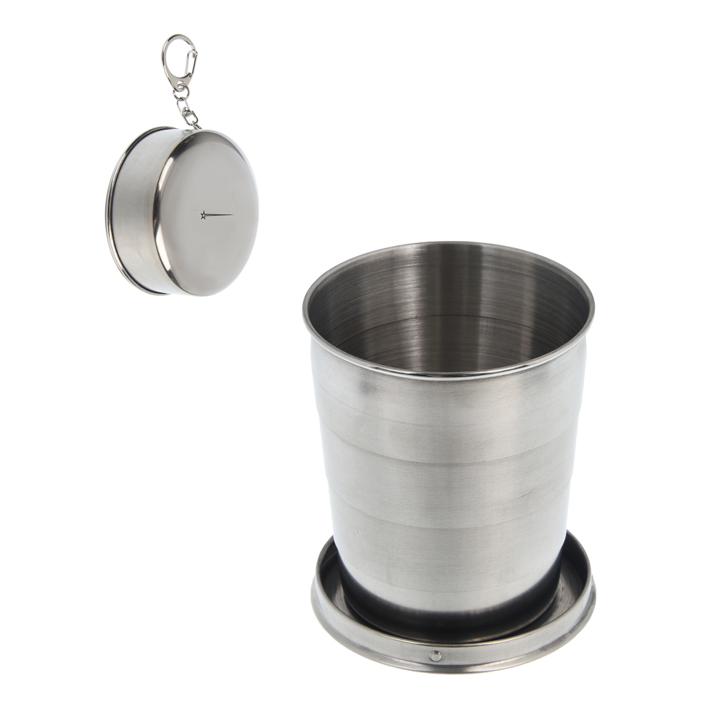 Стакан походный складной "Турист" тм BY Русские Супергерои, нерж.сталь, 250мл - #1