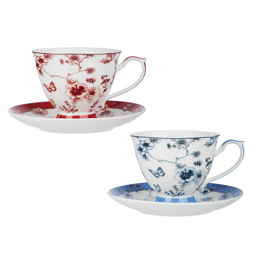 Набор чайный 4 пр., 220мл, MILLIMI, Дуэт, фарфор - #1