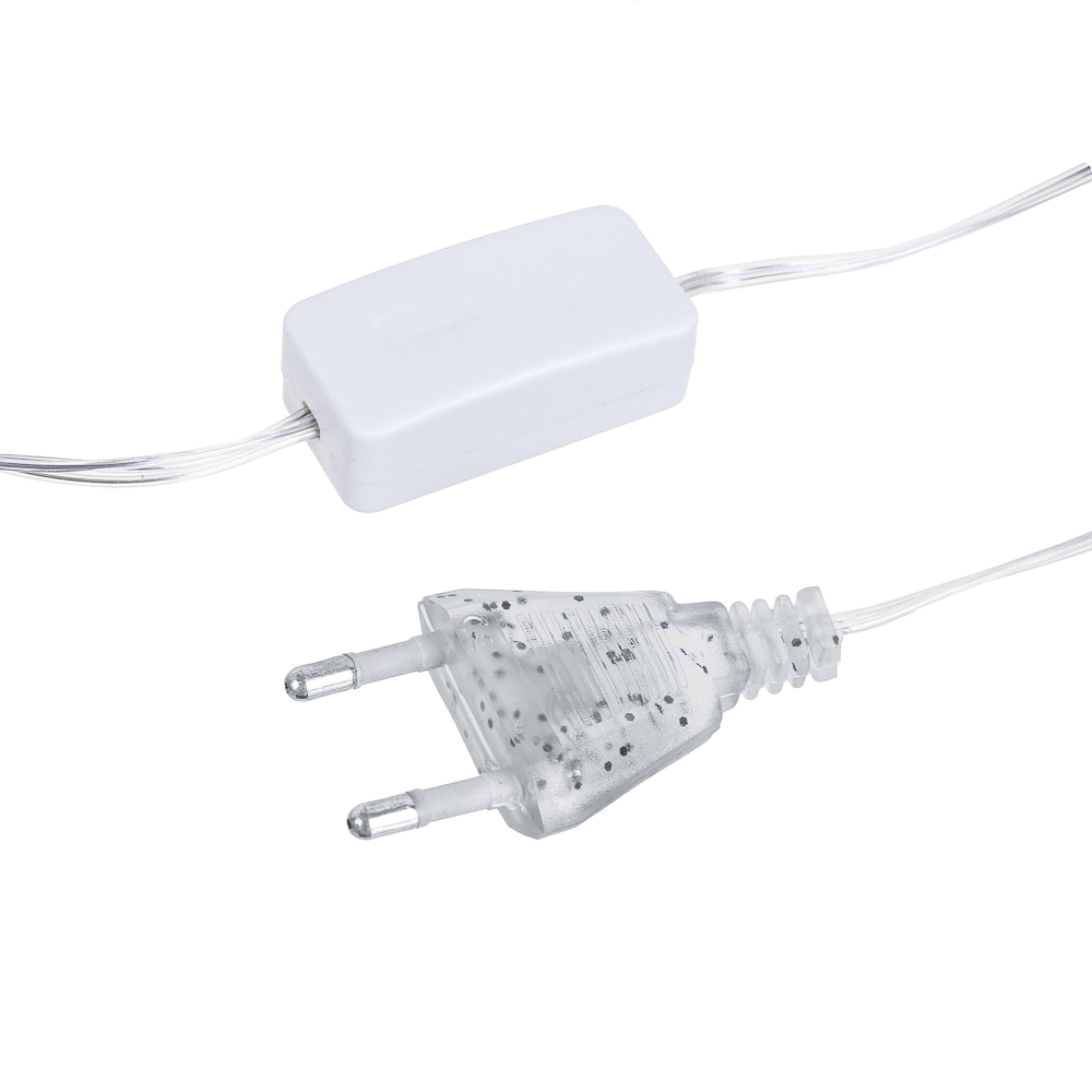 СНОУ БУМ Гирлянда эл. занавес 2х1,5м, 64LED, белый, пост. свечение, ПВХ прозрачный, 220 В - #5