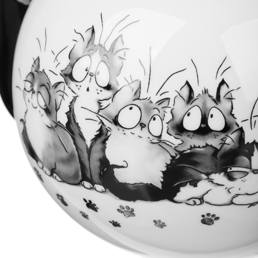 MILLIMI Озорные коты Чайник заварочный, 580мл, 18х11х11см, керамика - #3