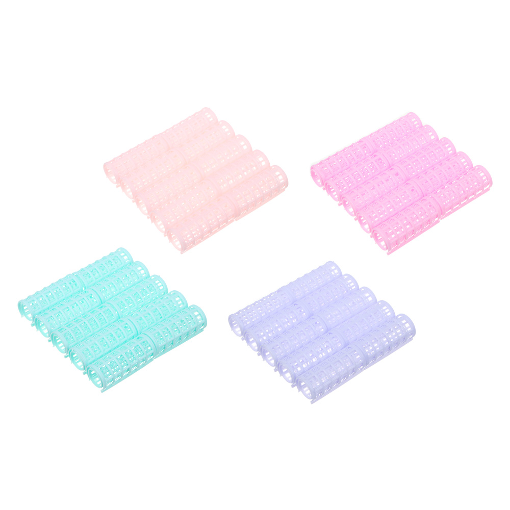 Набор бигуди ЮНИLOOK 10шт, пластик, 6,8х2,5см, 4 цвета, ACS-75 - #1