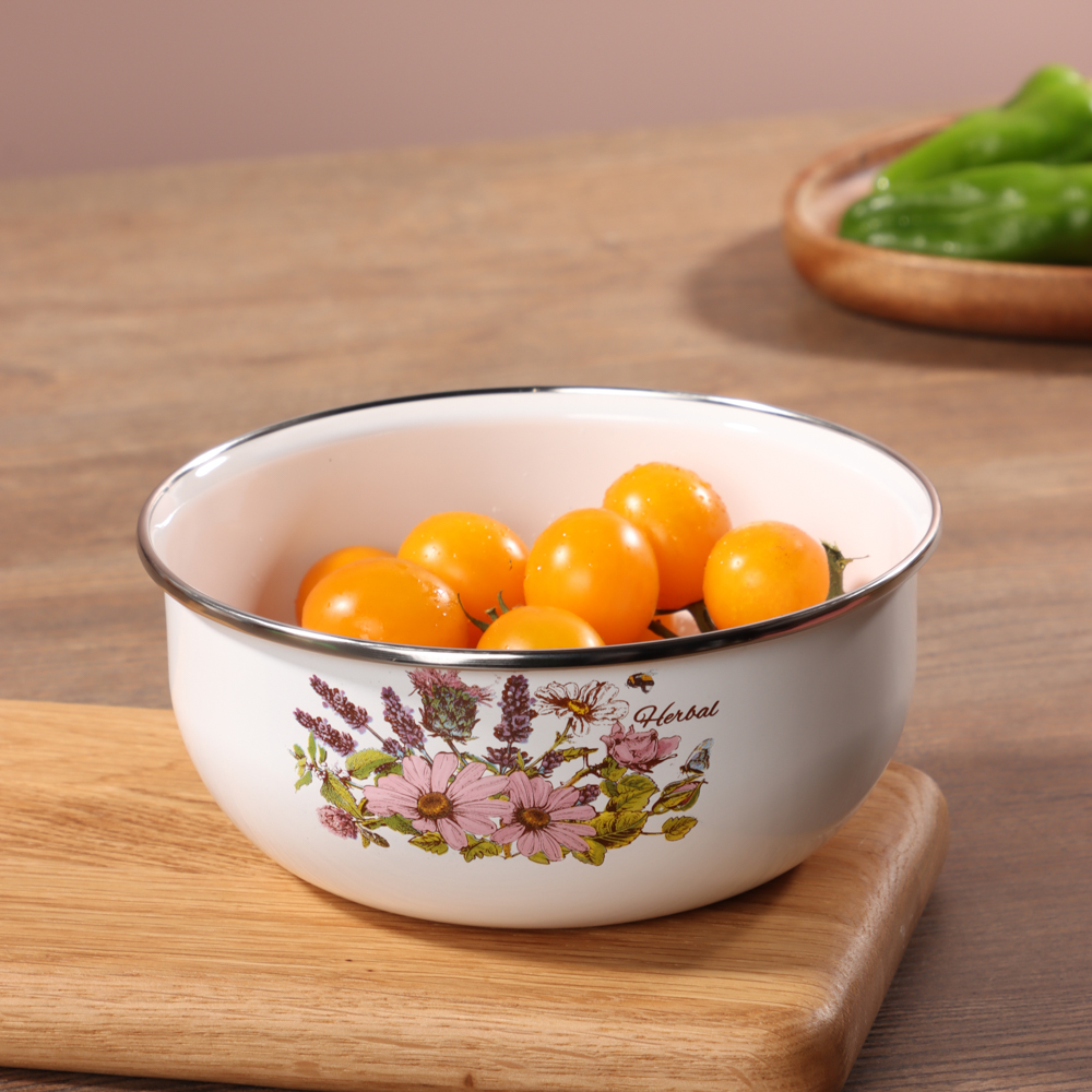 Набор мини-кастрюли 2шт.+салатник 1шт., с крышками, 6 пр (14/16/+14см, 0,7/1,1+0,7л) "Ботаника" - #8