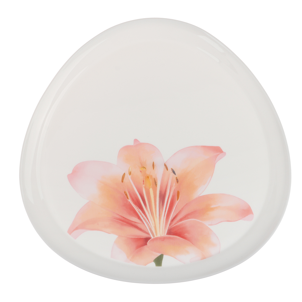 MILLIMI Лилия Тарелка подстановочная, опаловое стекло, 24см, треугольная форма - #1