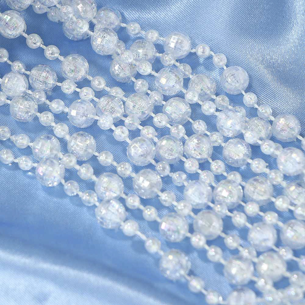 СНОУ БУМ Бусы декоративные 0,8x270 см, прозрачный, 26-570 - #5