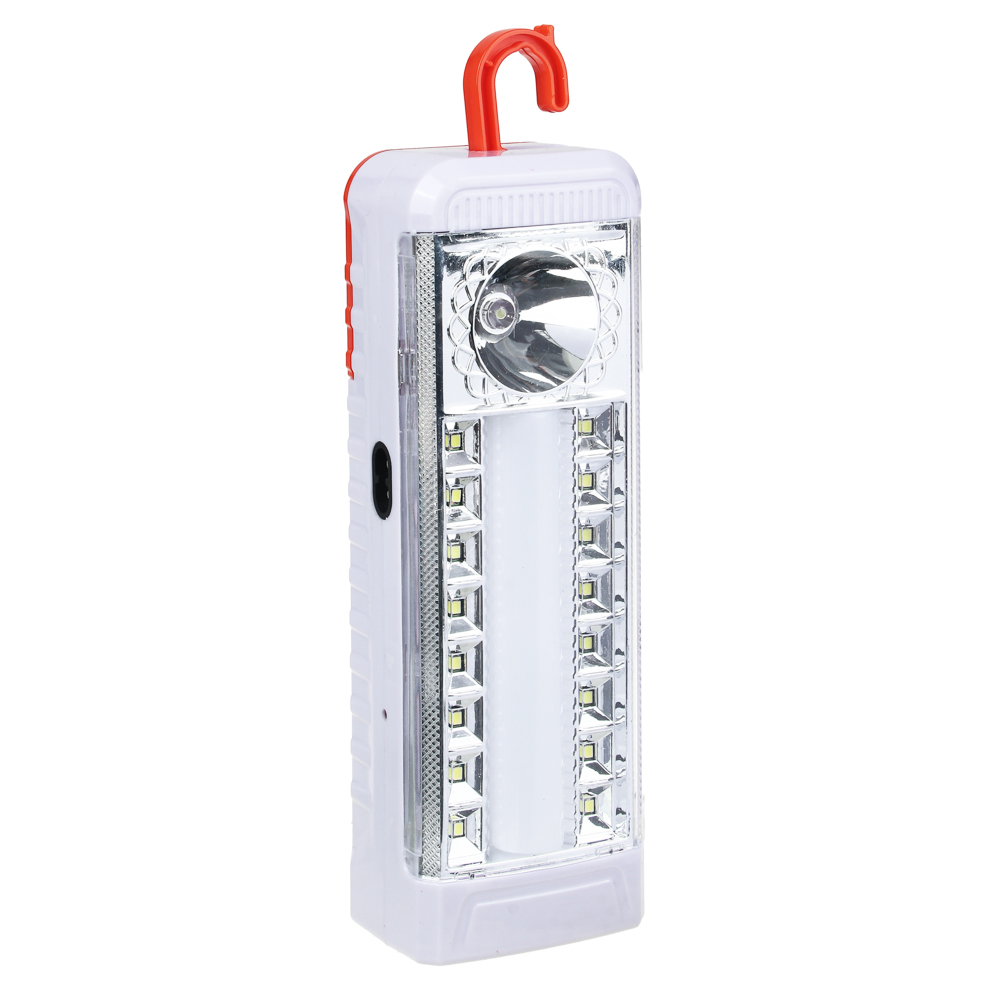 ЕРМАК Фонарь-светильник (16+12) + 0,5 Вт LED, 4xAA / шнур 220В, пластик, 20,5x7 см - #1