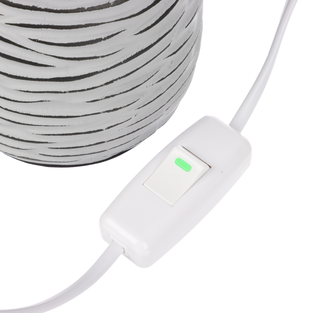 BY Светильник переносной настольный Мадрид, 25 см, Е14, 40 Вт, 230 В, керамика, текстиль, серый - #5