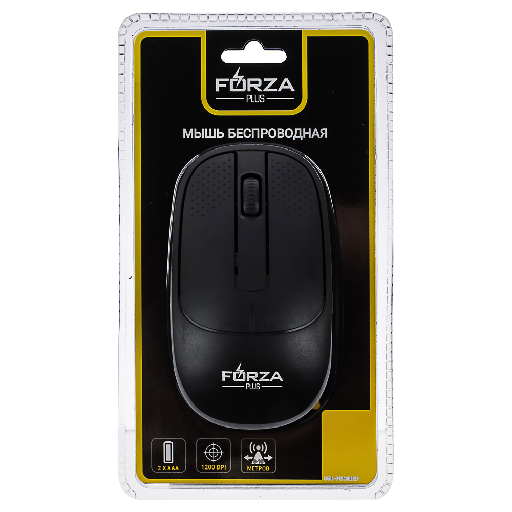 FORZA Компьютерная мышь беспроводная Usual 2.4GHz, 1200 DPI, 2.4GHz, 1xAAA, чёрная - #2