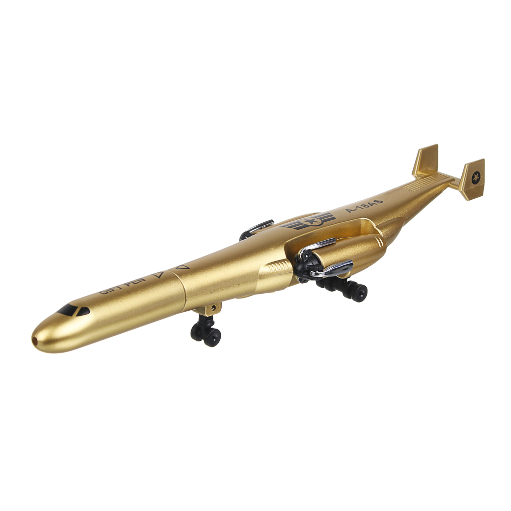 Ручка гелевая синяя, в форме вертолета, выдвижные винты и колеса, пластик, 3 цвета корпуса - #2