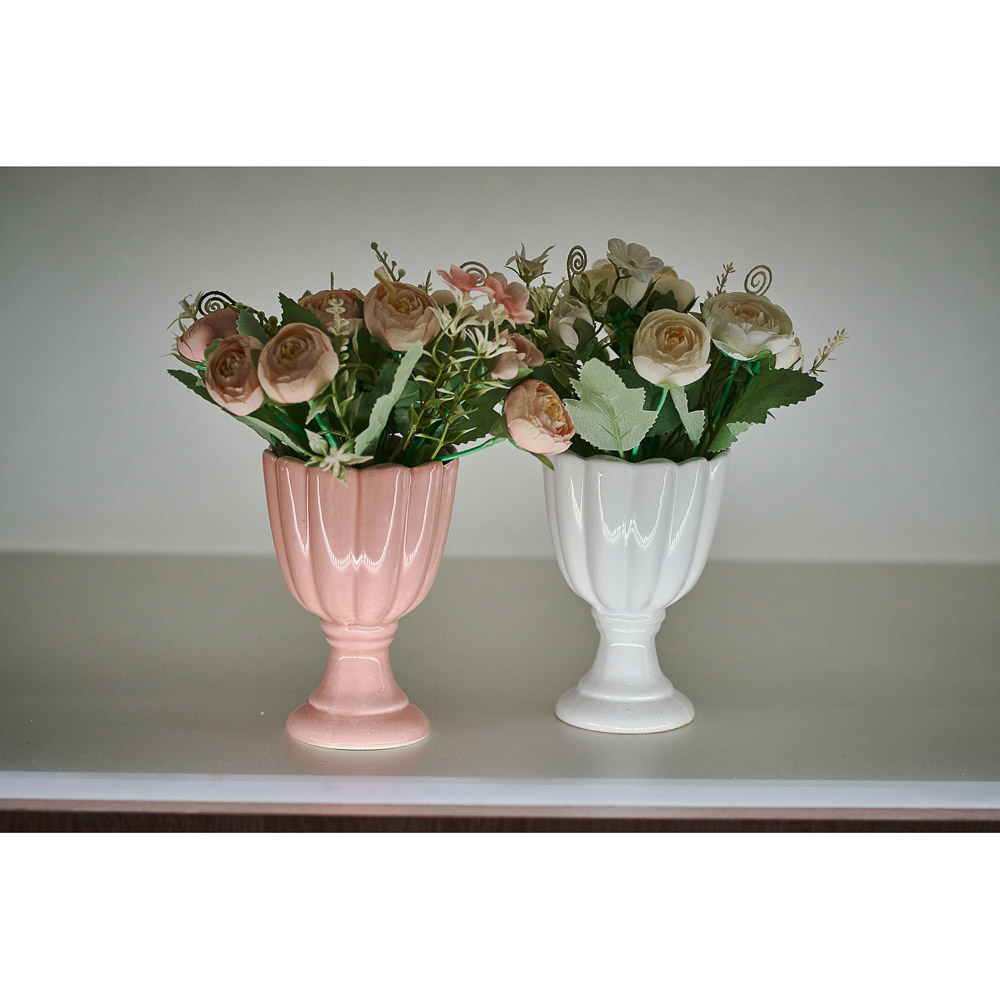 Цветочная композиция Ladecor в керамическом кашпо, ваза - #7