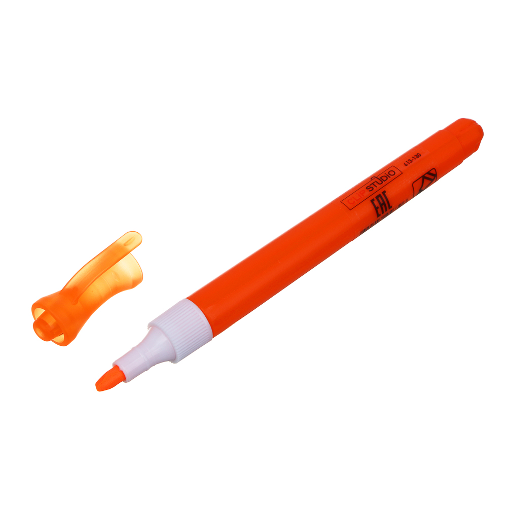 ClipStudio Маркер-выделитель оранжевый, круглый корпус, скошенный наконечник - #3