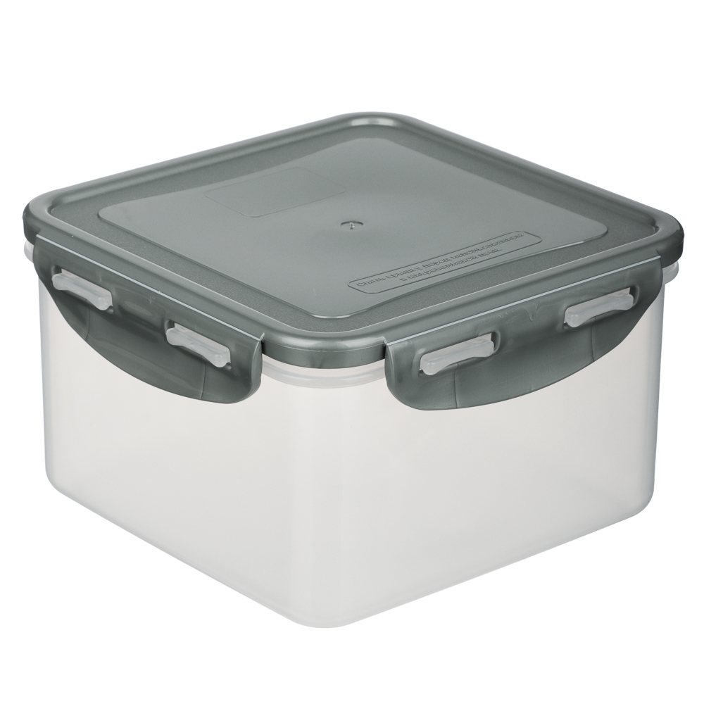 Контейнер герметичный для СВЧ с защелками тм Good&good, квадратный 1,25л, пластик - #1