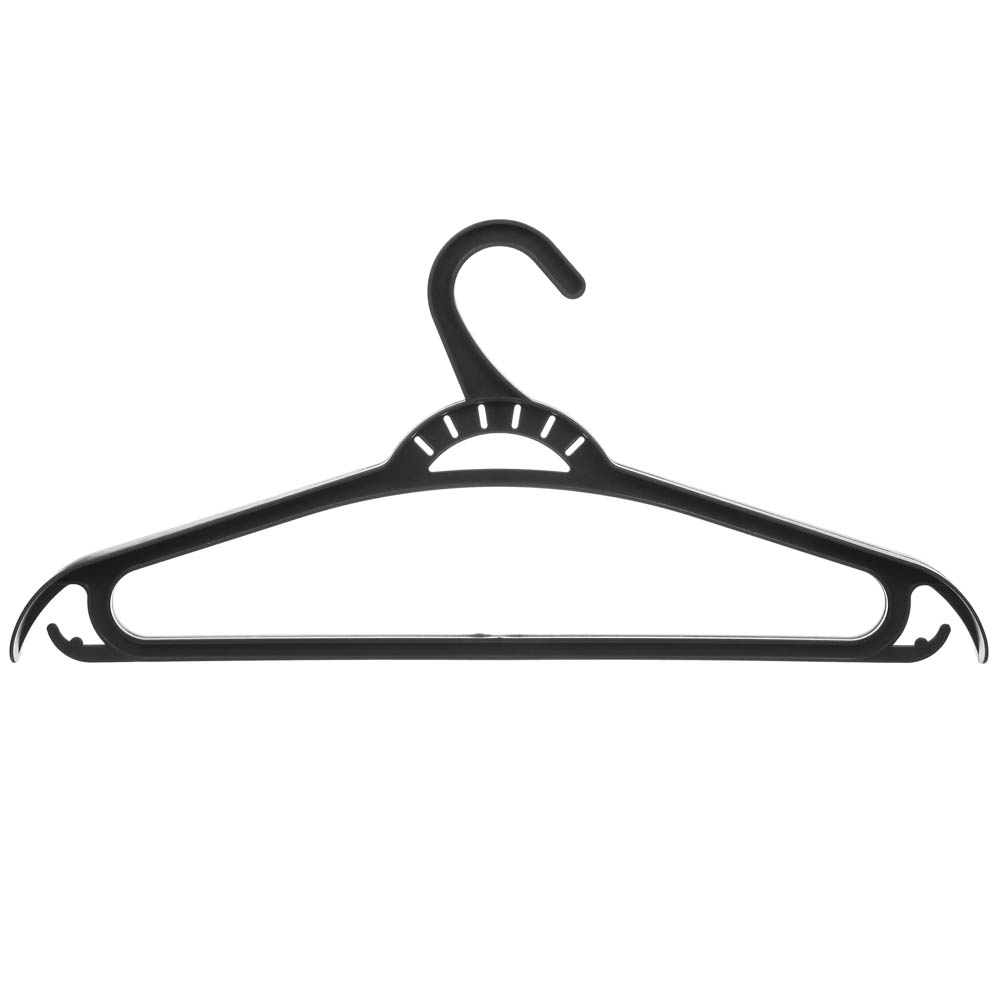 Вешалка для одежды пластик р. 48-50, цв. черный ХП - #1