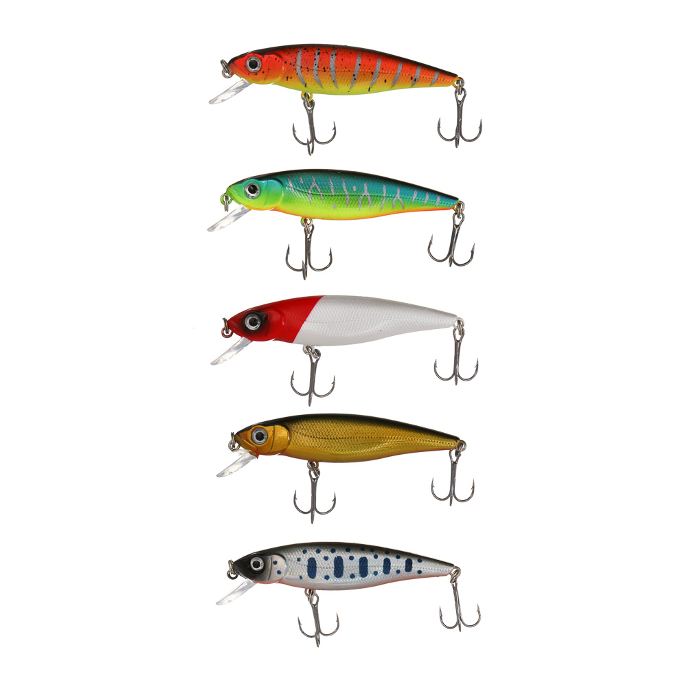 Воблер "Эктив Минноу" тм AZOR FISHING, F, 8,0гр, 85мм, 0,0-1,5м, 5 цветов - #1