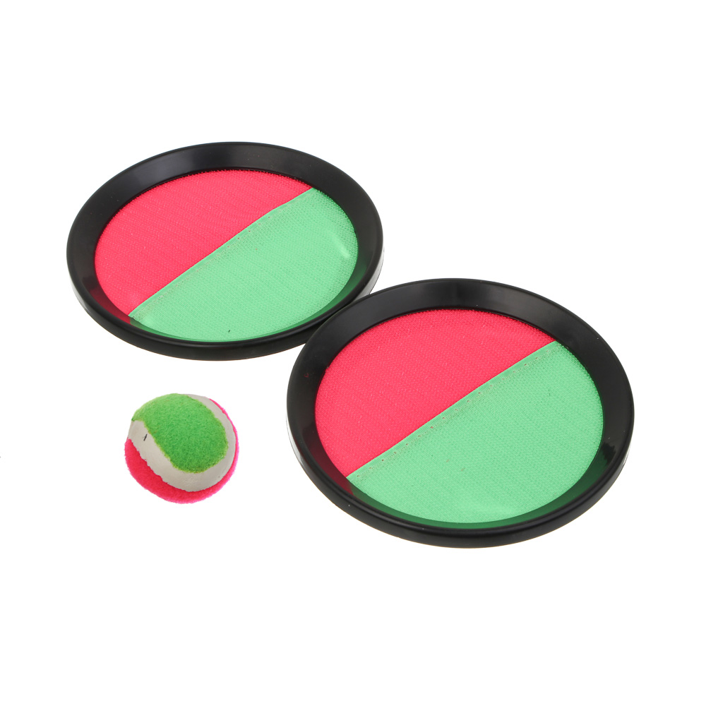 Набор поймай мяч, детский, ИГРОЛЕНД, (2 тарелки-липучки, мяч), d15,5 см, PP, нейлон - #3